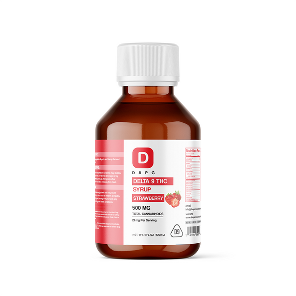 D Squared Worldwide Inc Syrups Strawberry Delta 9 THC Syrup 500mg - 4 Fl Oz